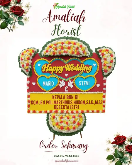 Papan Bunga Pernikahan Data Mansiang